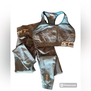 Echt workout outfit - Ombre blue~gray